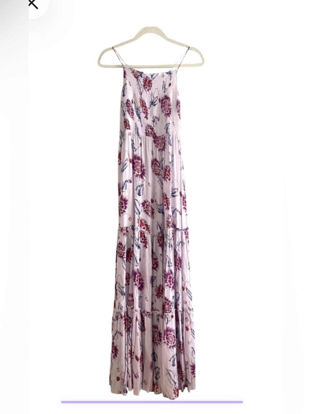 Free People Intimately Garden Party Lavender Boho Floral Maxi Dress Size small - Picture 5 of 5